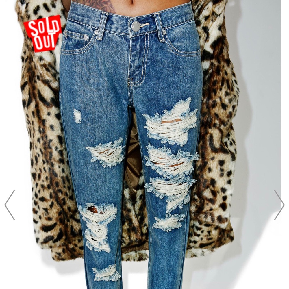 Glamorous METROPOLIS DISTRESSED JEANS - Picture 3 of 7